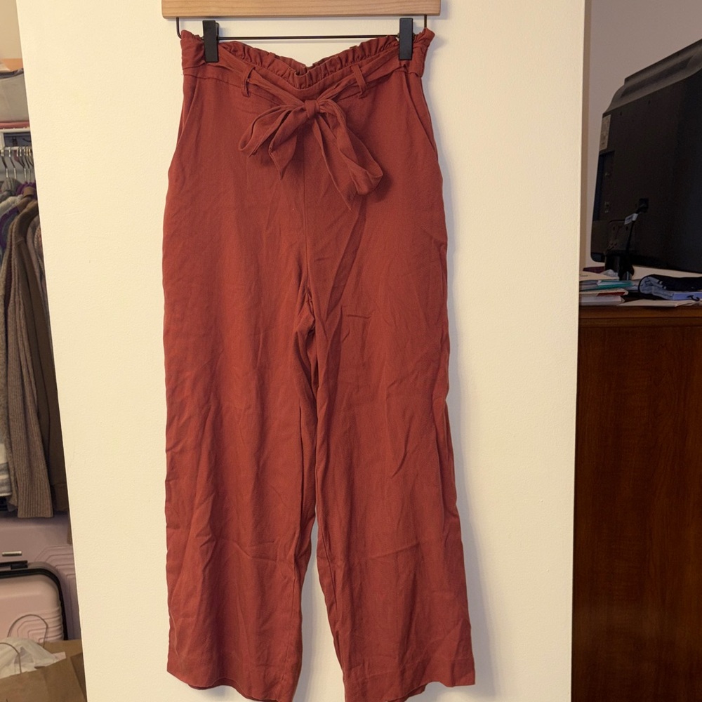 LC Lauren Conrad Women's High-Waisted Tie-Front Pants